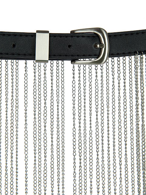 Черный ремень с цепочками, 3