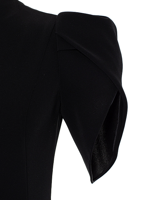 Черное платье-макси из шелка с бахромой из бисера, 3