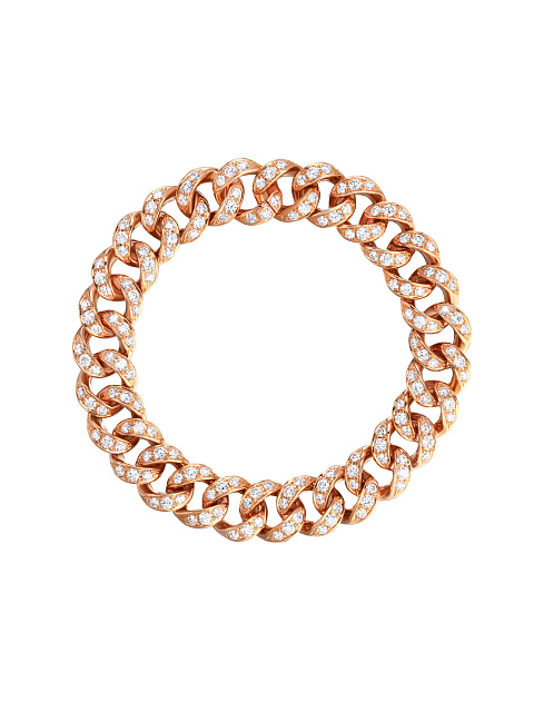 Браслет в виде цепи из розового золота с бриллиантами, 1 Браслет в виде цепи из розового золота с бриллиантами, 1