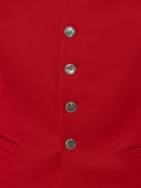 Красный костюм-тройка из шерсти, 7