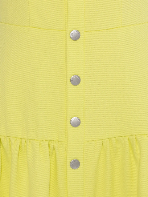 Желтое платье-миди из денима, 3 Желтое платье-миди из денима, 3