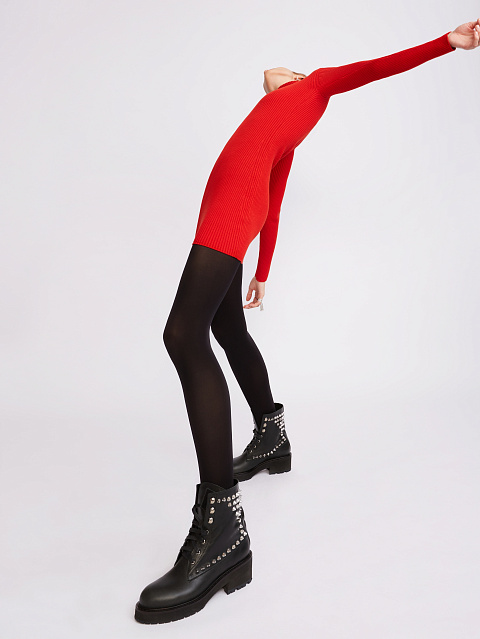 Красное трикотажное платье-мини, 5 Красное трикотажное платье-мини, 5