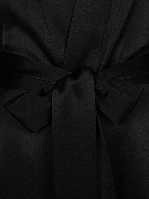 Домашний комплект из черного шелка с кружевом, 4 Домашний комплект из черного шелка с кружевом, 4