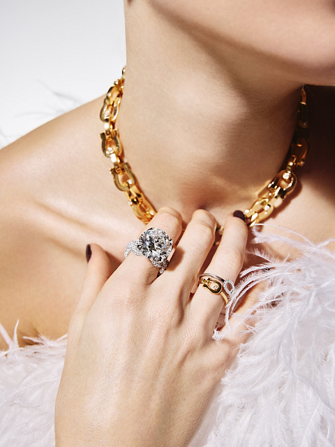 Кольцо из желтого золота с бриллиантом, 2