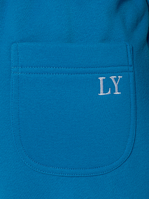 Голубой спортивный костюм из футера с вышивкой, 6