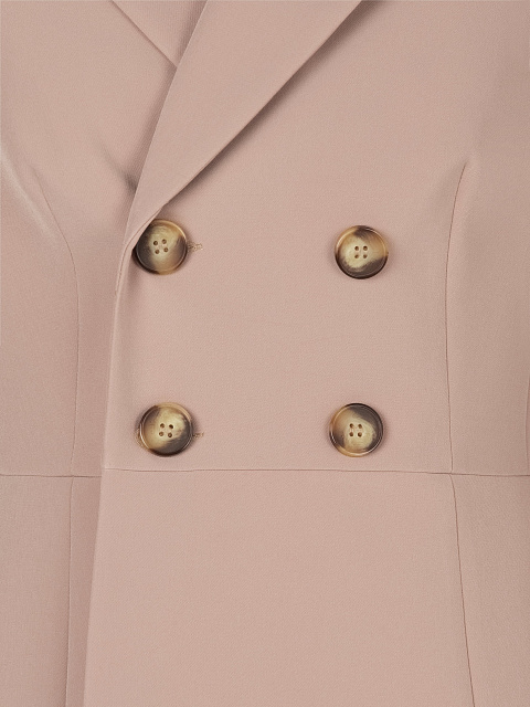 Пудровый брючный костюм со штрипками, 4