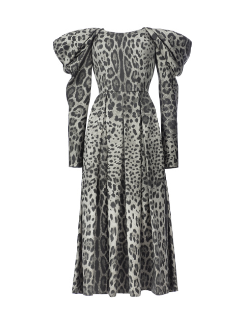 Шелковое платье с леопардовым принтом, 1
