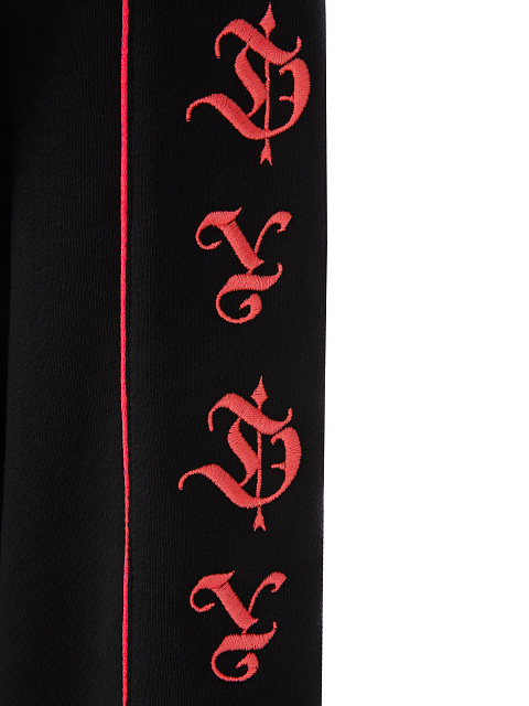 Черный трикотажный костюм с коралловой вышивкой, 3 Черный трикотажный костюм с коралловой вышивкой, 3