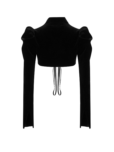 Черное укороченное бархатное болеро, 2 Черное укороченное бархатное болеро, 2