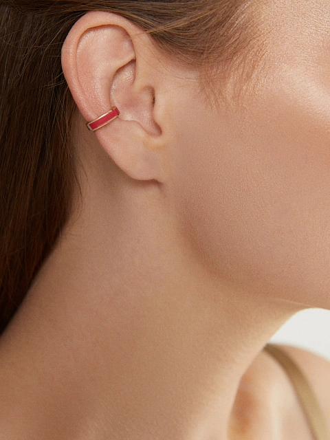 Узкий кафф из розового золота с эмалью Tutti Frutti Color, 3