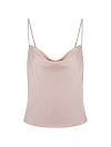 Топ пудрово-розовый на тонких бретелях, вырез качель
