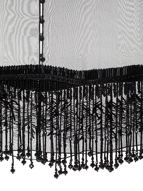 Черная пелерина из органзы с бисерной бахромой, 8 Черная пелерина из органзы с бисерной бахромой, 8
