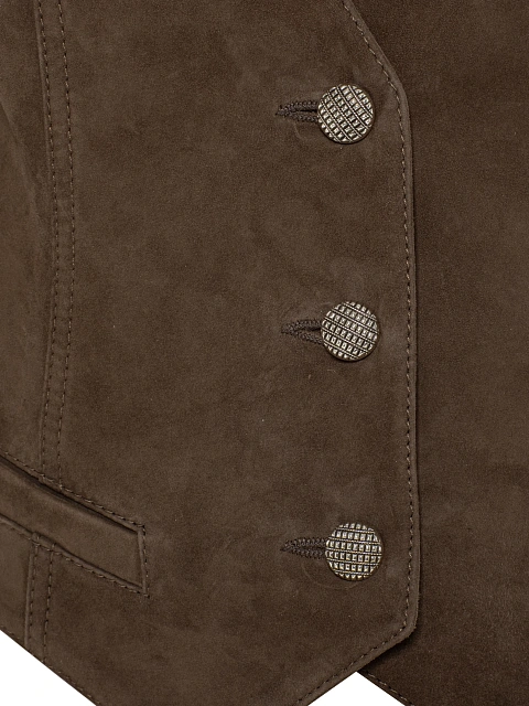 Коричневый жилет из замши, 3