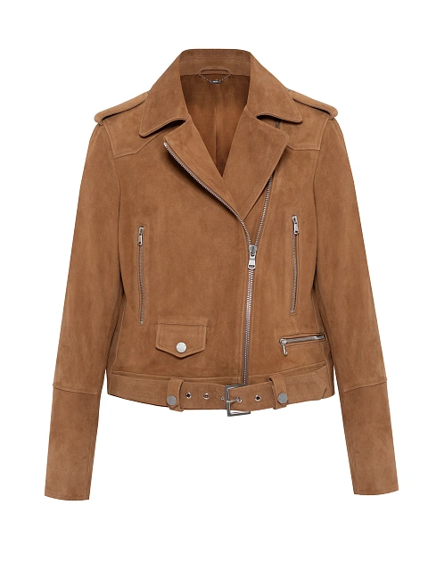 Коричневая косуха из замши, 1