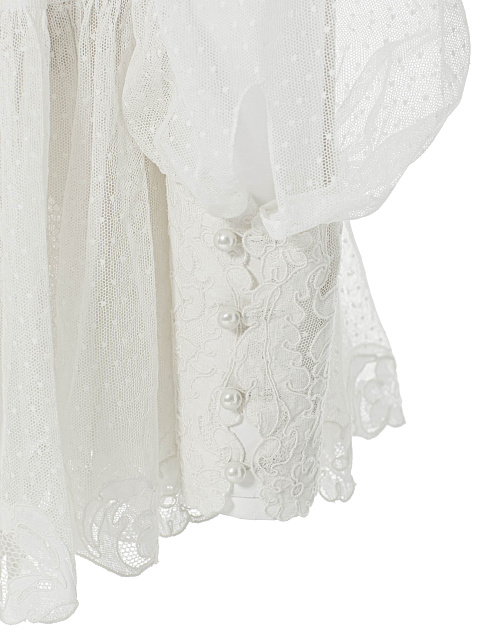 Белое двухслойное платье из хлопка, 5 Белое двухслойное платье из хлопка, 5