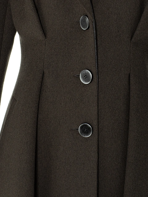 Серое однобортное пальто с капюшоном, 7 Серое однобортное пальто с капюшоном, 7