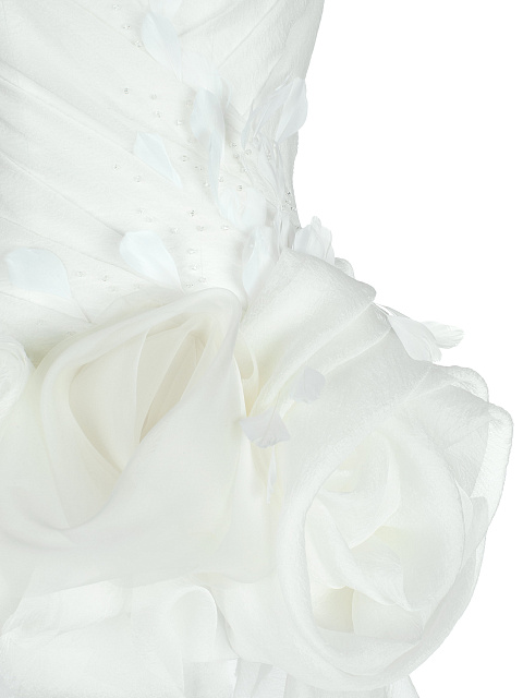 Белое платье-макси из органзы, 3