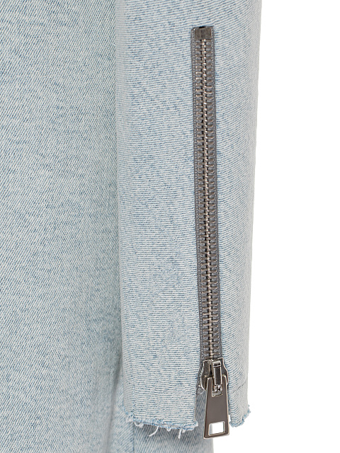 Голубое платье-миди из денима, 4