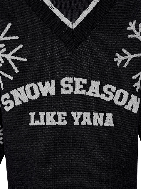 Черный пуловер Snow Season, 3