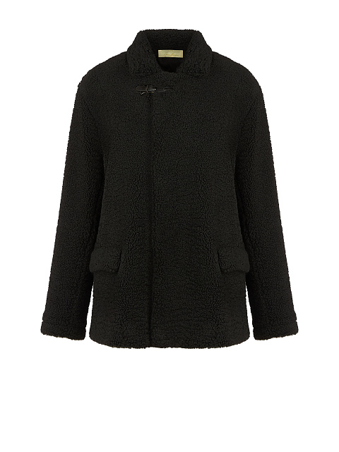 Черный жакет из эко-меха, 2