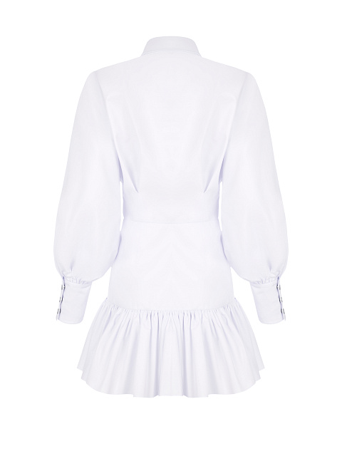 Платье-рубашка из хлопка белого цвета, 2