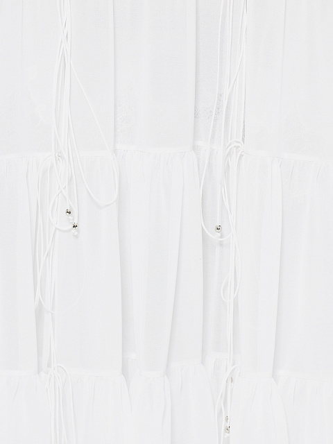 Белый комплект из платья-миди и блузки, 5