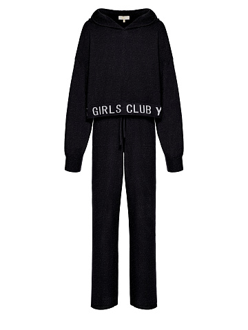 Черный трикотажный костюм Hot Girls Club, 1
