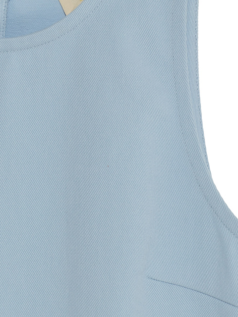 Голубое платье-мини из денима, 3