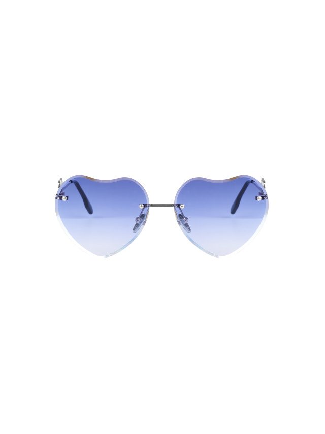 Солнцезащитные очки с градиентными синими линзами в форме сердец, 2