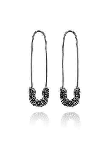 Серьги из черненого золота и бриллиантов, 1