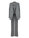 Серый костюм-тройка с корсетом