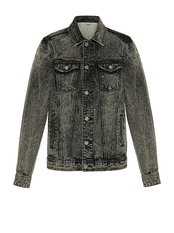 Серая куртка из вареного денима, 1