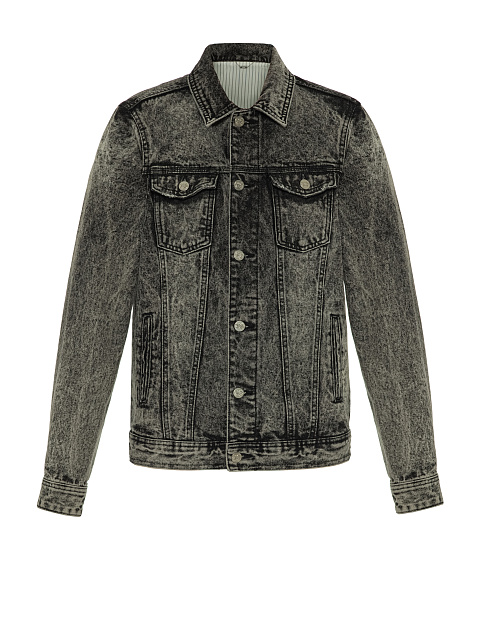Серая куртка из вареного денима, 1