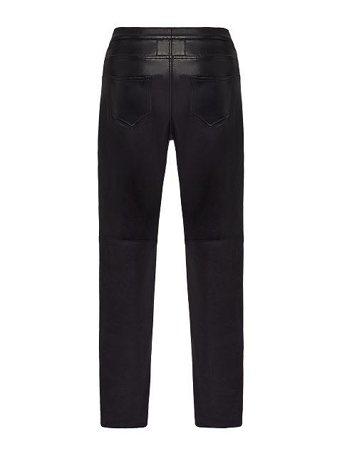 Черные кожаные брюки с молниями, 3