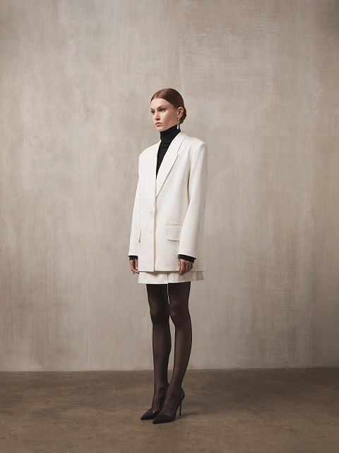 Белая юбка-мини с карманами, 5