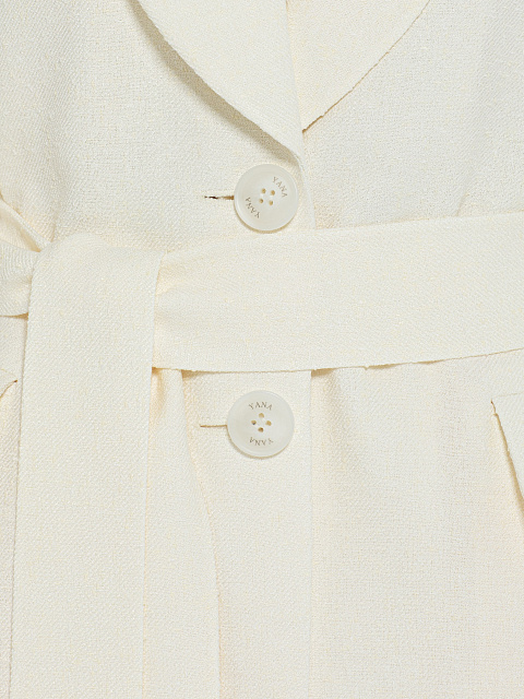 Молочный костюм-двойка из твида, 8