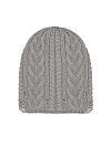 Шапка светло-серого цвета, вязка Косы