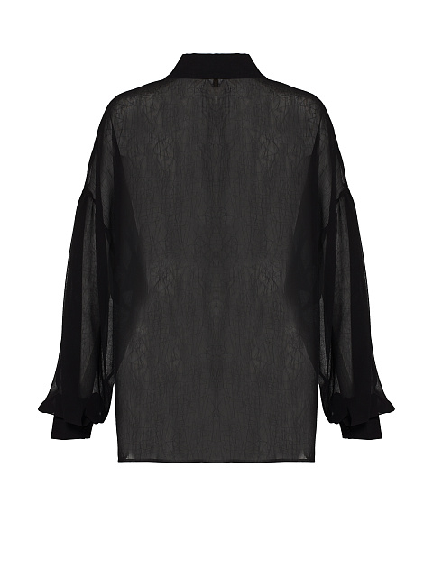 Черная блузка из шифона, 3 Черная блузка из шифона, 3