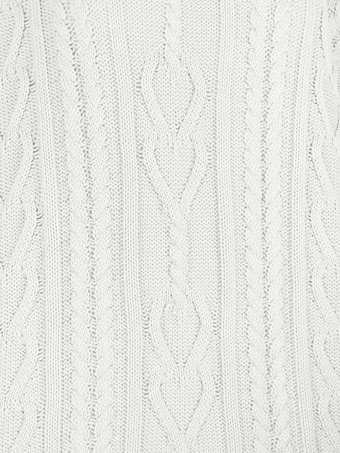 Белое вязаное платье-свитер с косами, 3 Белое вязаное платье-свитер с косами, 3