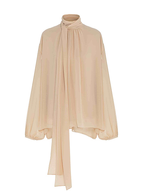 Бежевая блуза из шифона, 1