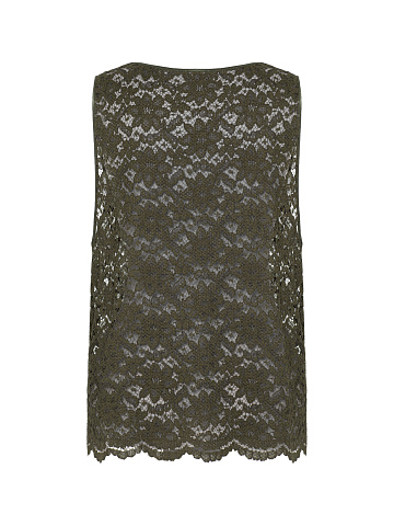 Топ цвета хаки из кружева, 2