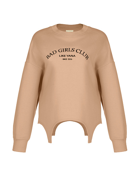 Темно-бежевый свитшот Bad Girls Club, 1
