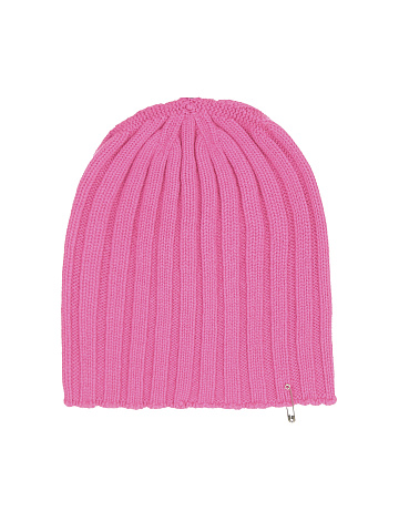 Ярко-розовая кашемировая шапка с булавкой из серебра, 1