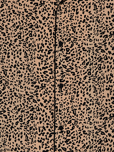 Темно-бежевая пижама с леопардовым принтом, 5