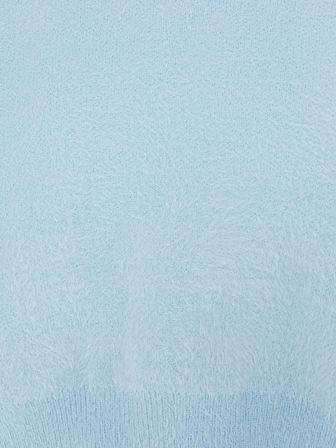 Голубой вязаный джемпер из трикотажа, 3