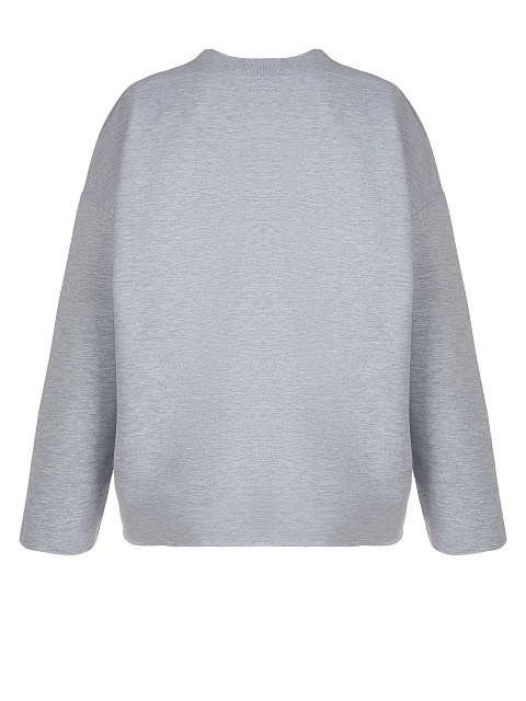 Мужской серый лонгслив с принтом, 3