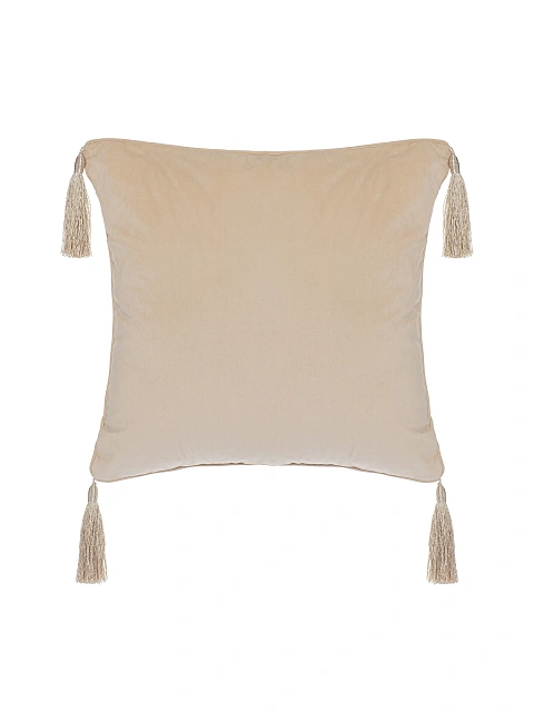 Бежевая бархатная подушка с драконом, 2 Бежевая бархатная подушка с драконом, 2