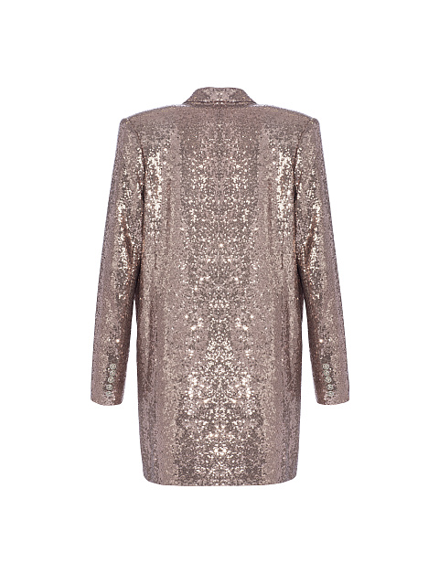 Двубортный оверсайз жакет в пайетках, 2