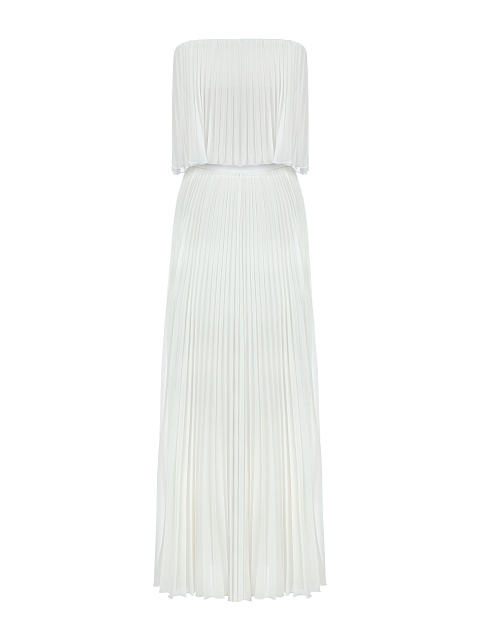 Белый комплект из топа и юбки-миди, 2 Белый комплект из топа и юбки-миди, 2