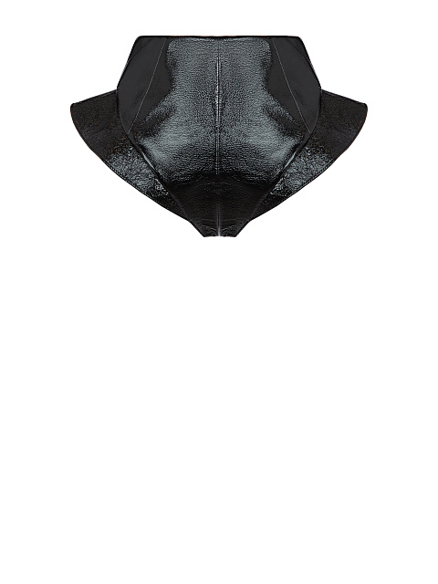 Черные шорты из лаковой кожи, 2